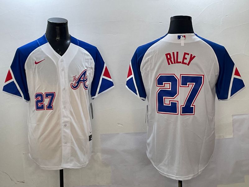 Men Atlanta Braves #27 Riley White City Edition 2025 Nike MLB Jersey style 9->atlanta braves->MLB Jersey